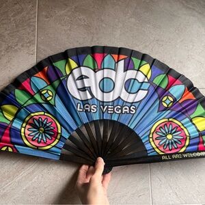 EDC Las Vegas Colorful Hand Fan